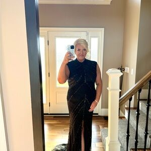 Laura Ashley Black Sequin Gown